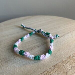 Peach Bracelet, anklet, trendy, comfortable, tie, embroidery thread, woven, gift